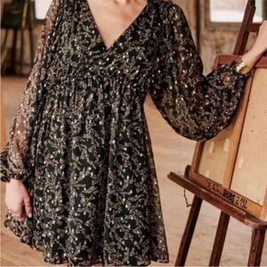 Sezane Evely mini 100%silk dress